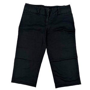 Maurices Womens Black Wide Leg Mid Rise Lightweight Capri Pants Size 7/8